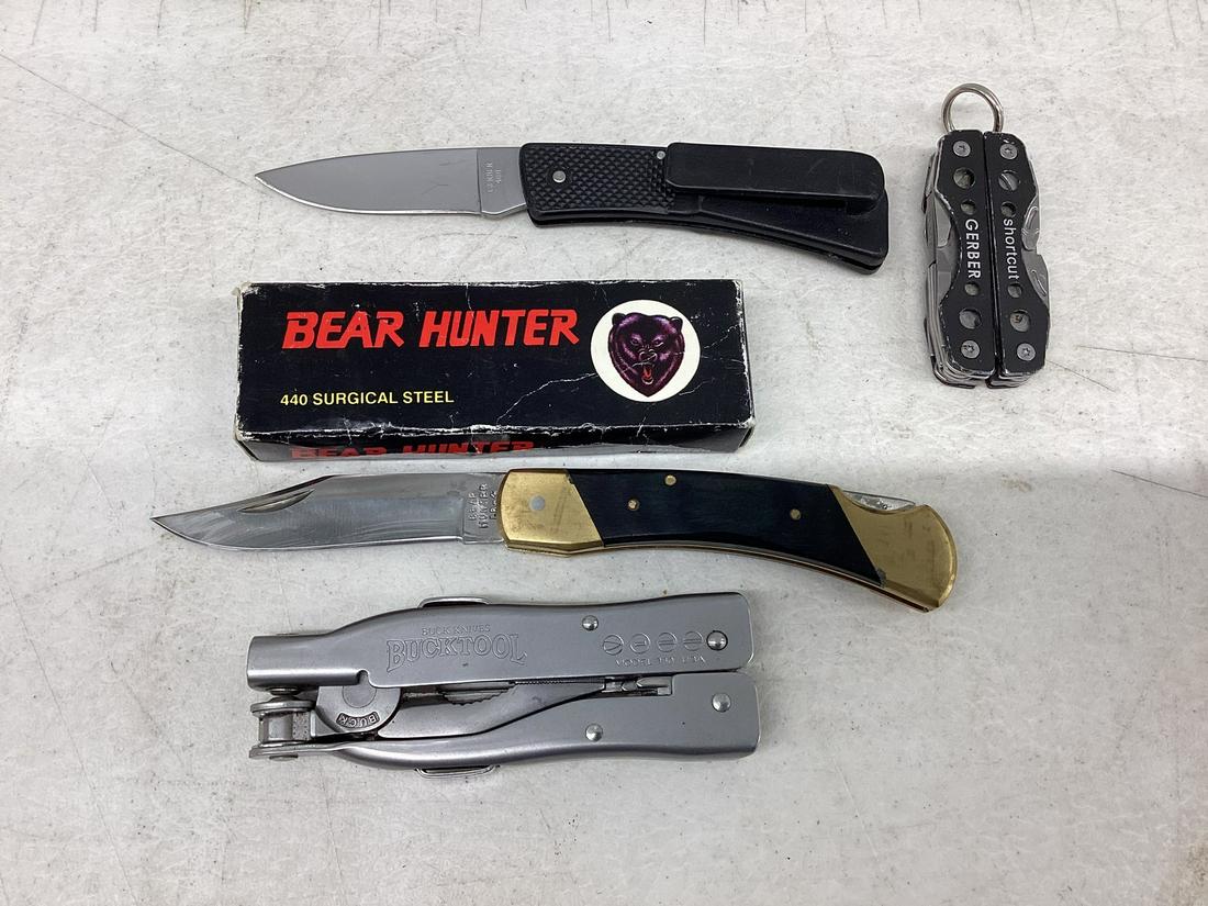 Vintage SOLINGEN BEAR HUNTER 2 Blade Folding Pocket Knife