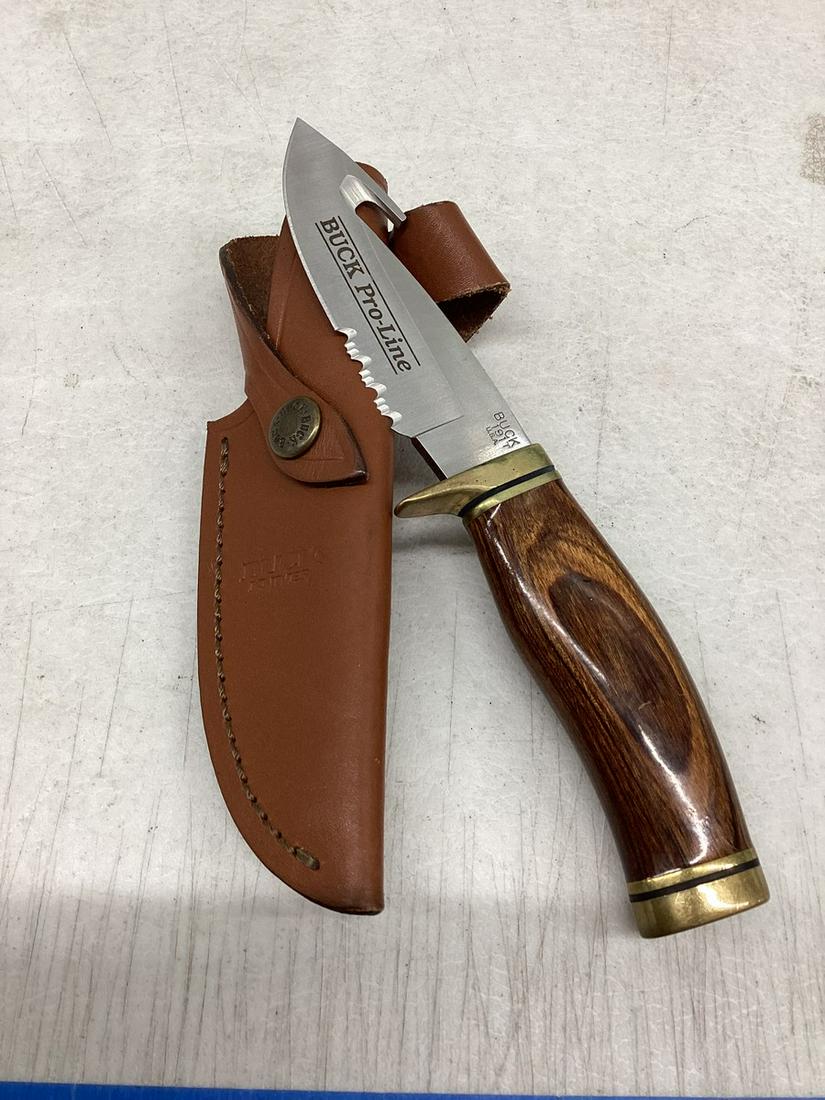 Buck Pro Line 191T Gut Hook Knife with Sheath (1 of 1)