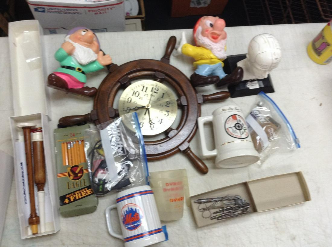 Boat Wheel Clock 19", Phrenology Head 7", Mug, and more (1 of 1)