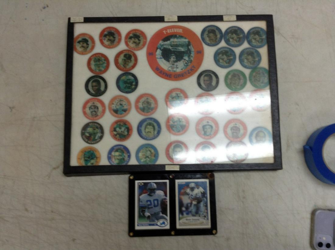 Framed Sport Coins, and Framed Football Cards (1 of 1)