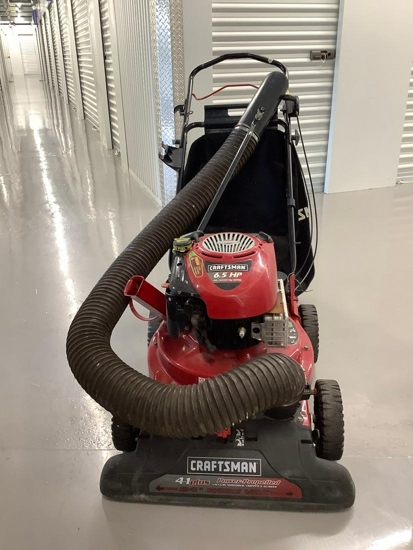 Craftsman 6.5 HP 4 in 1 Power Propelled Vacuum, Shredder, Chipper, and Blower: 24" Wide Vac