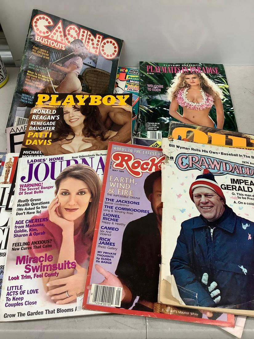 Large Lot of Vintage Magazines Incl. Playboy, Oui, Entertainment, and more: Large Lot of Vintage Magazines Incl. Playboy, Oui, Entertainment, and more