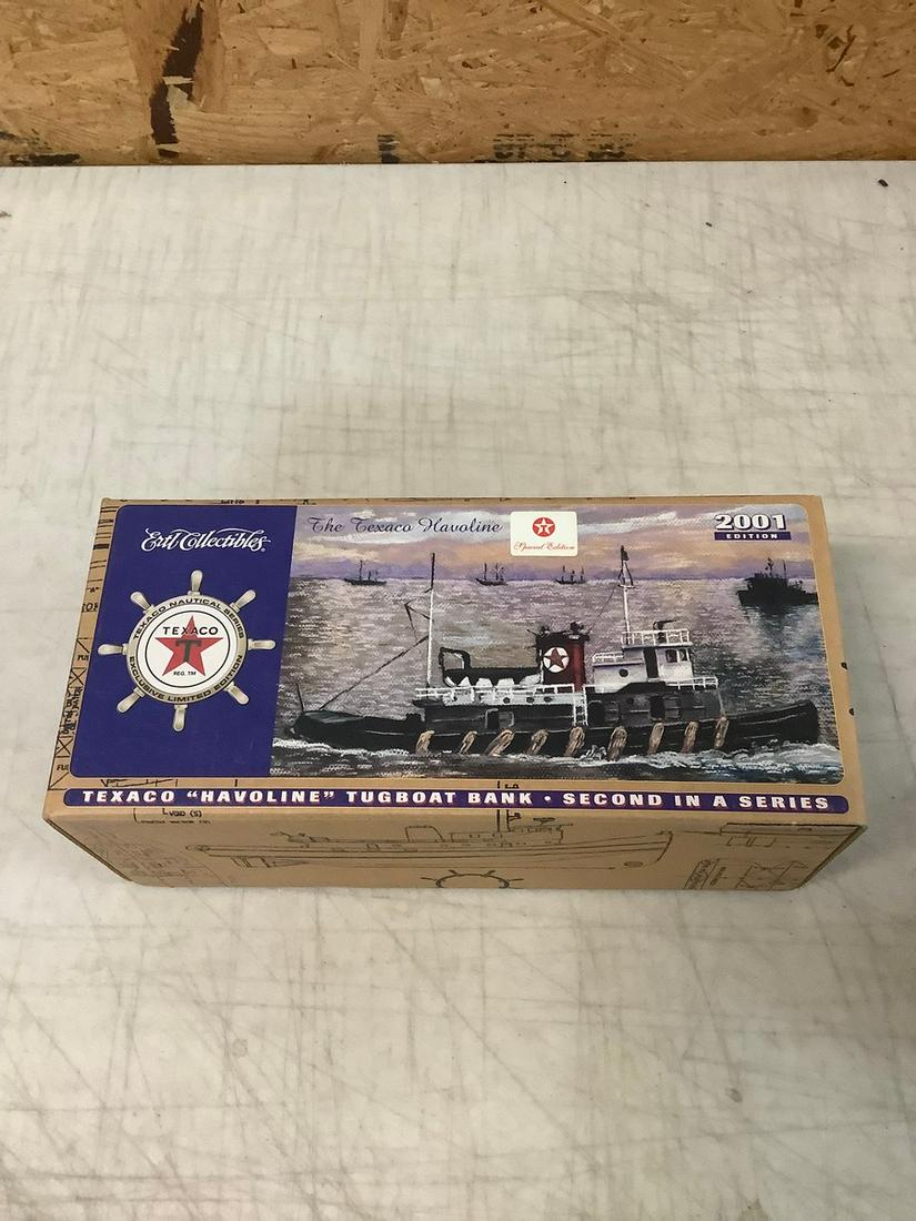 Texao Ertl Collectibles "Havoline" Tugboat Bank 2001 edition: Texao Ertl Collectibles "Havoline" Tugboat Bank 2001 edition