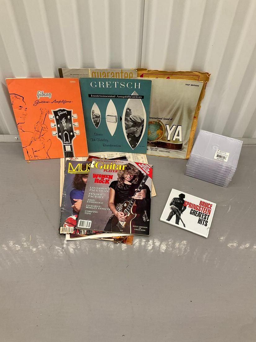 CD holder, and vintage music magazines (1 of 1)