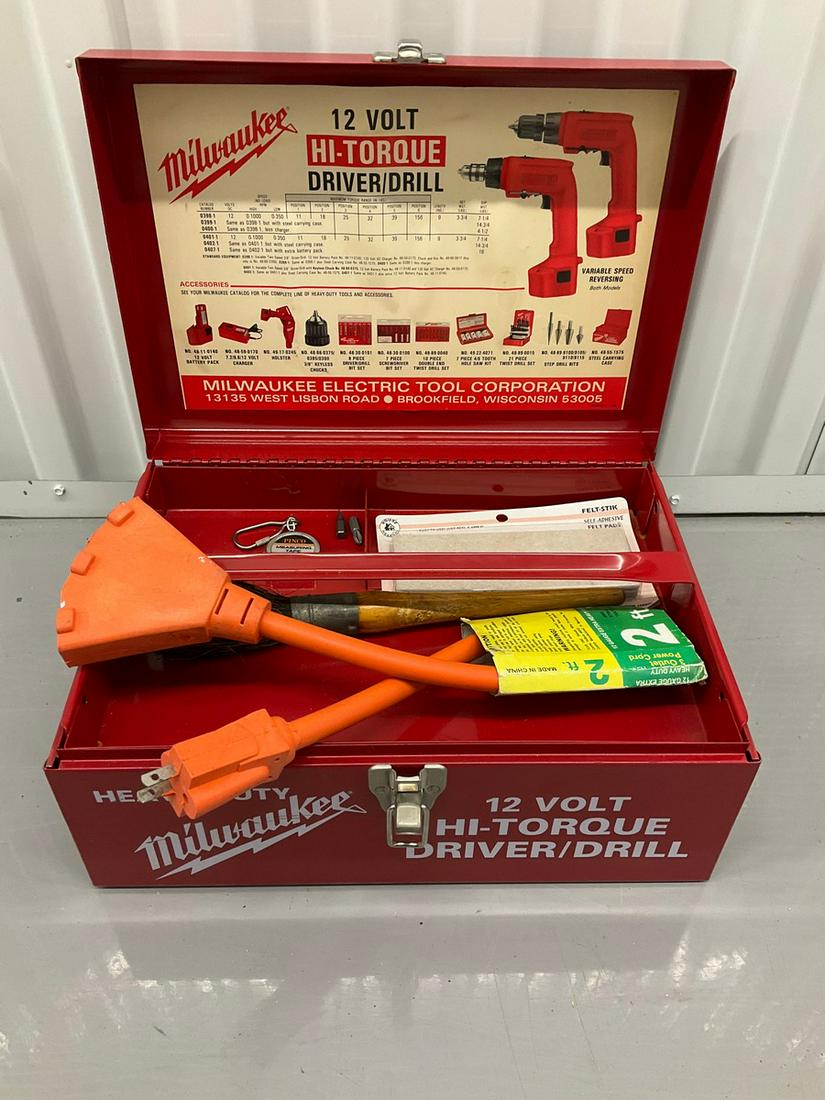 Metal Tool Box with 3 outlet Power Cord, self adhesive felt pads and more (1 of 1)