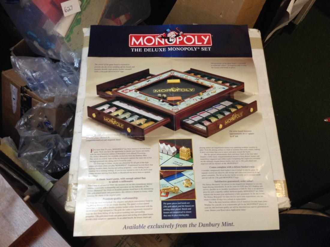 Monopoly the deluxe monopoly set, unopened, unplayed with including gold and silver plated pieces (1 of 1)