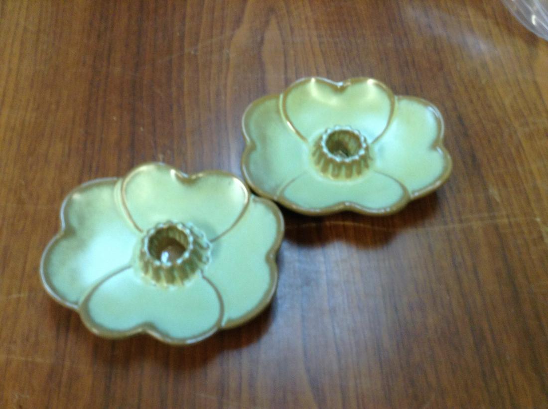 Pair of frankoma art pottery candlesticks (1 of 1)