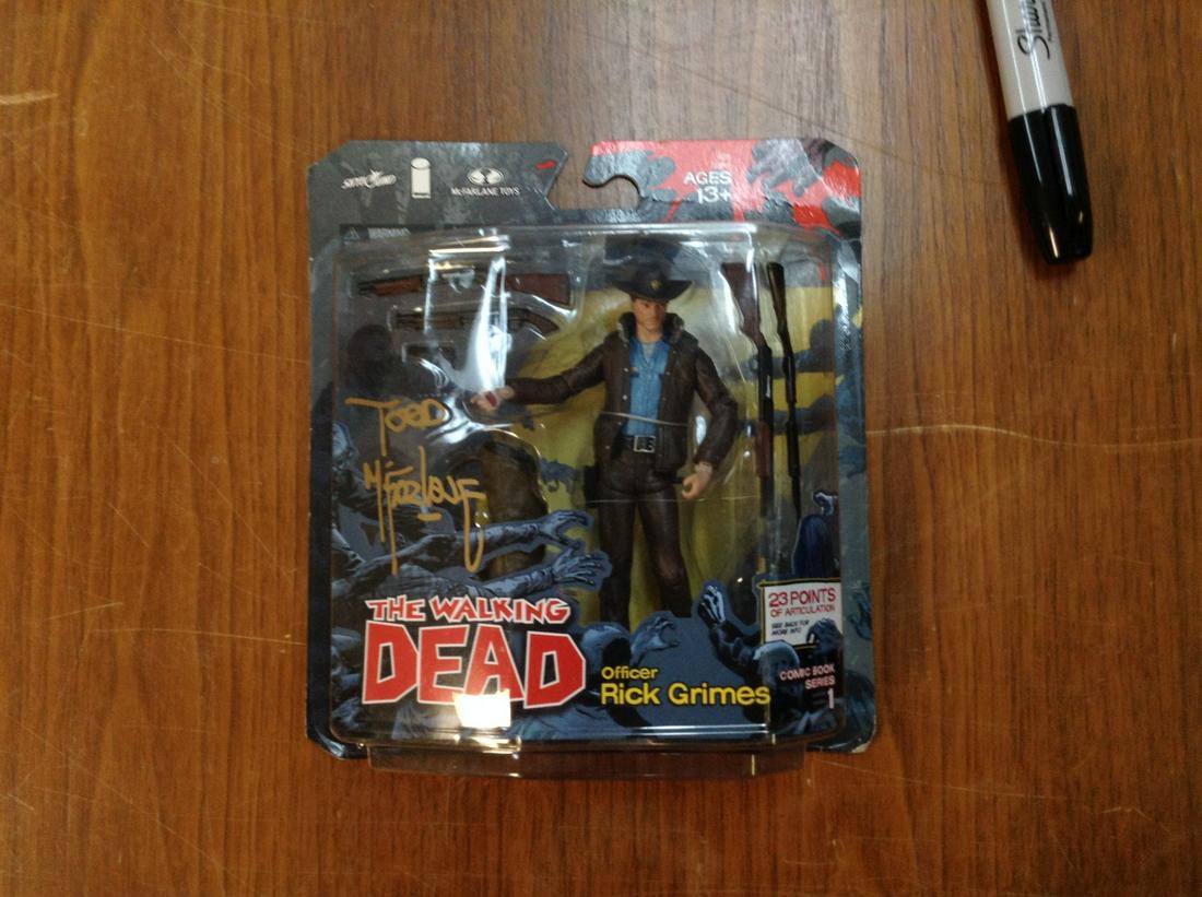 The Walking Dead Rick Grimes figure signed by Todd McFarlane (1 of 1)