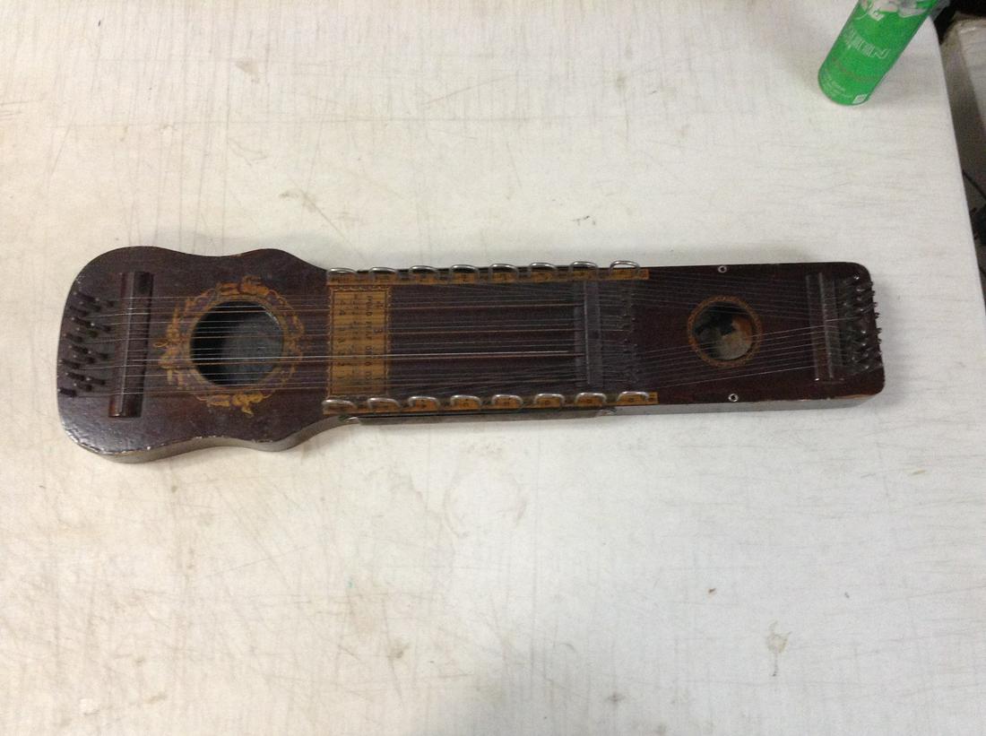 Antique Zither (Lap Harp) Musical Instrument 28" (1 of 1)