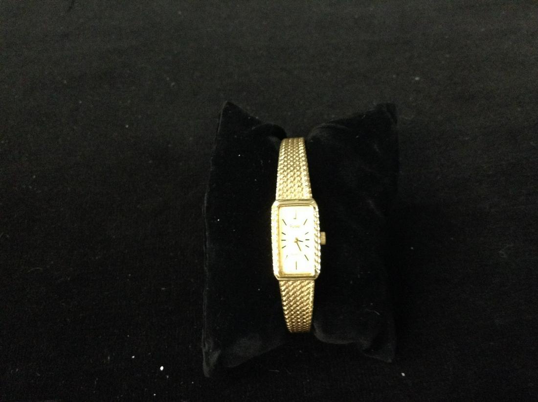 Pulsar goldtone wristwatch Japan, Recently serviced (1 of 2)