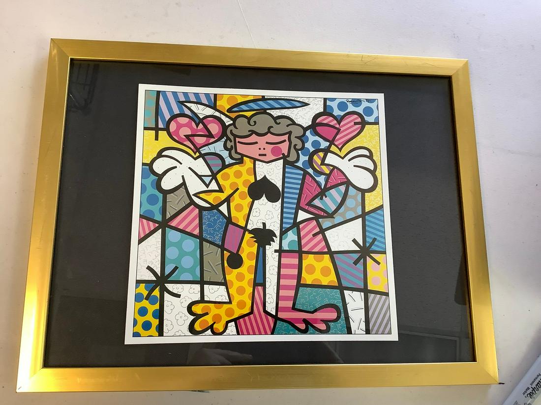 Romero Britto Print in Colors 17x13: Romero Britto Print in Colors 17x13