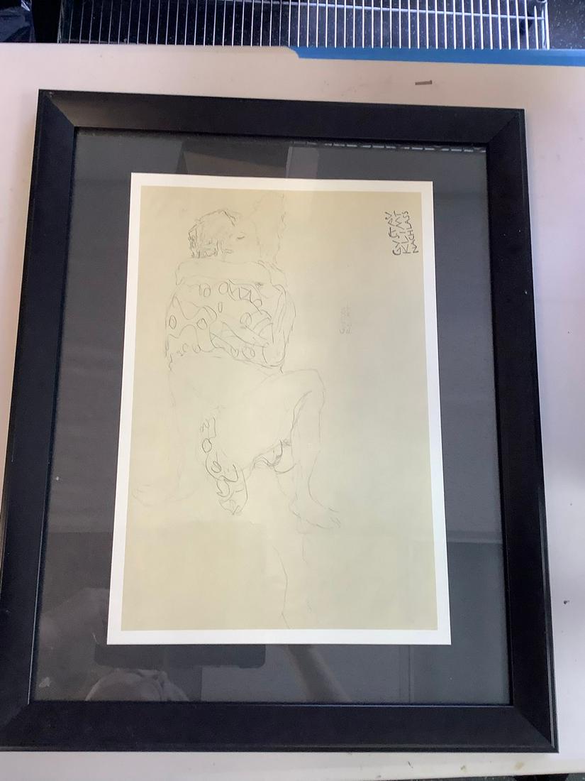 Gustav Klimt Stamp Signature Litho (20"x16"): Gustav Klimt Stamp Signature Litho (20"x16")
