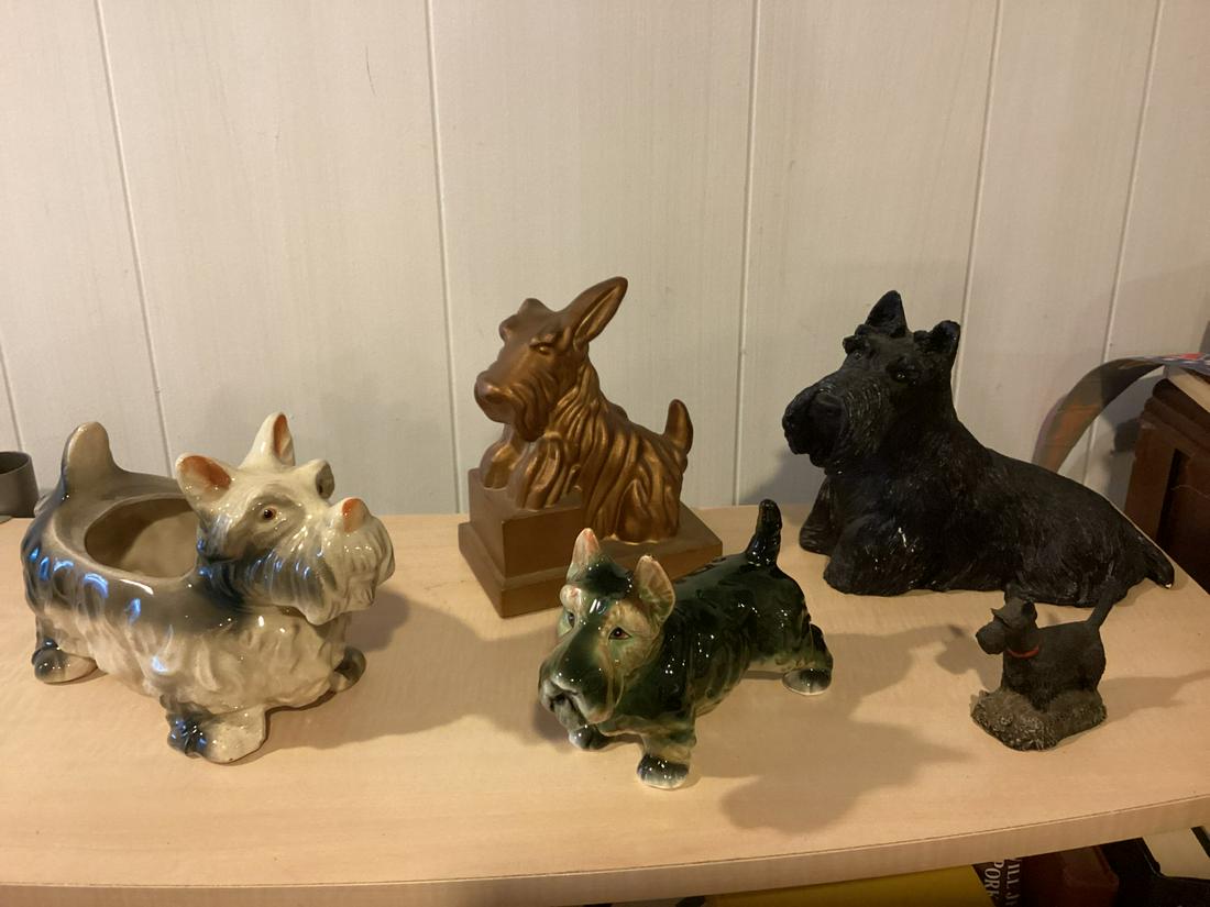 Lot of Scottish Terriers Sandicast, Cold Bronze Cast Signed Marsha Richardson, and more (1 of 1)