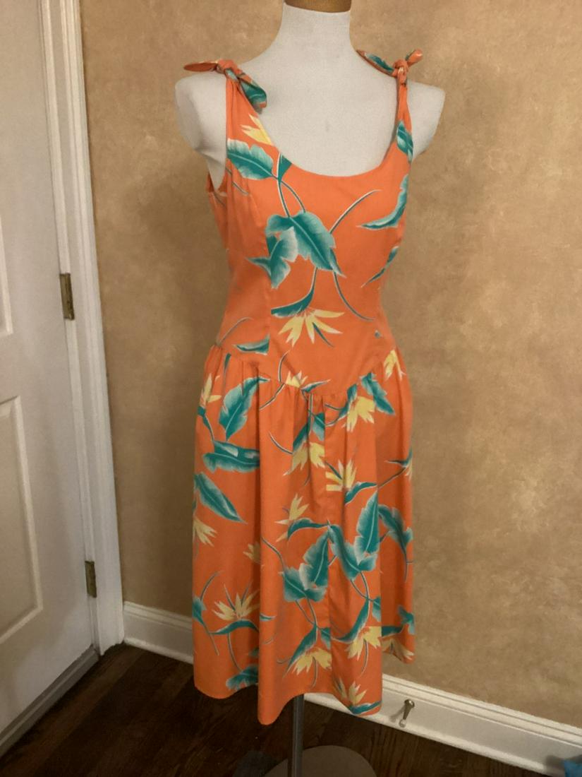 1980s Prince David floral Dress Size 7/8 (1 of 1)