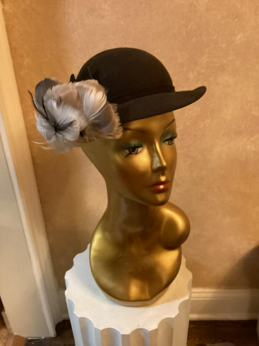 1940s Felt & Feather Hat (1 of 1)