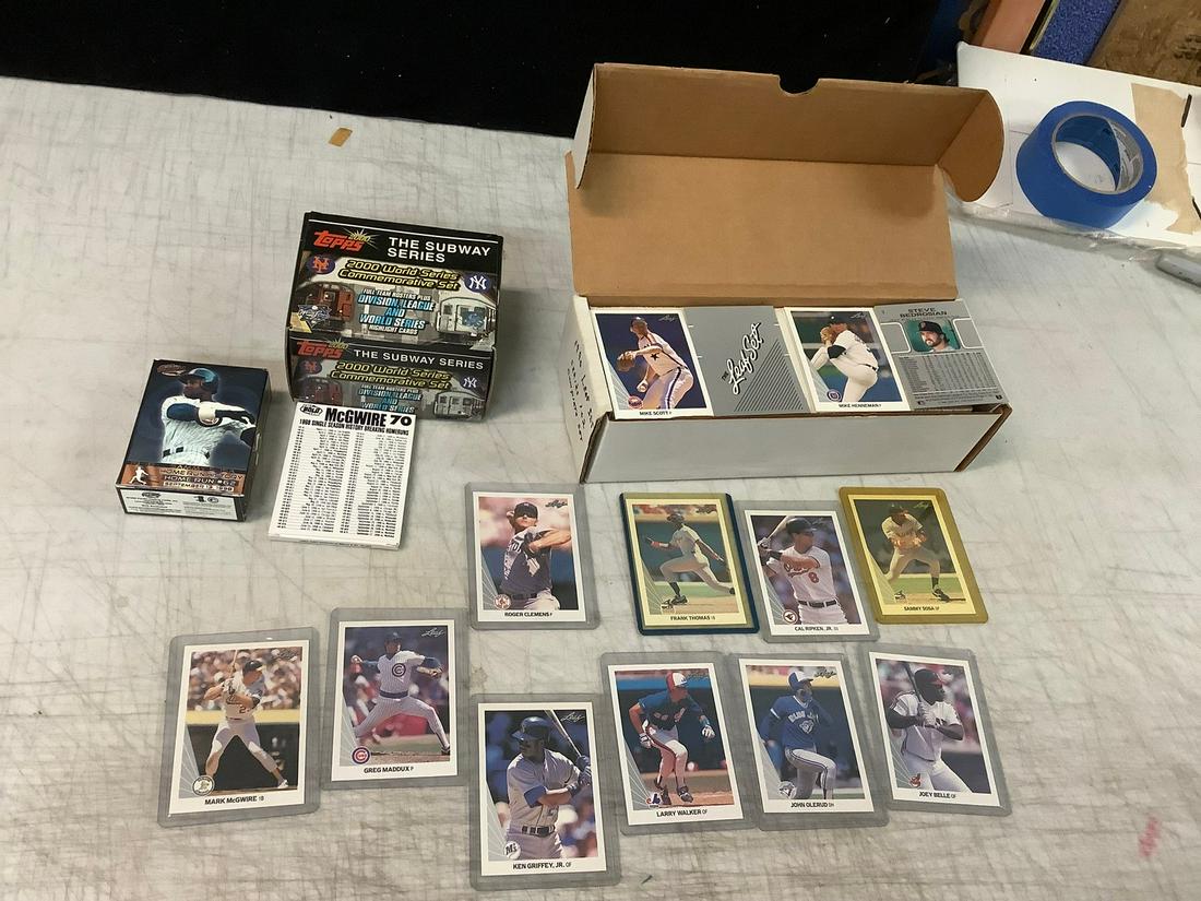 Topps 2000 World Series Set, and 1990 Leaf Baseball Card Set (none sealed) (1 of 1)