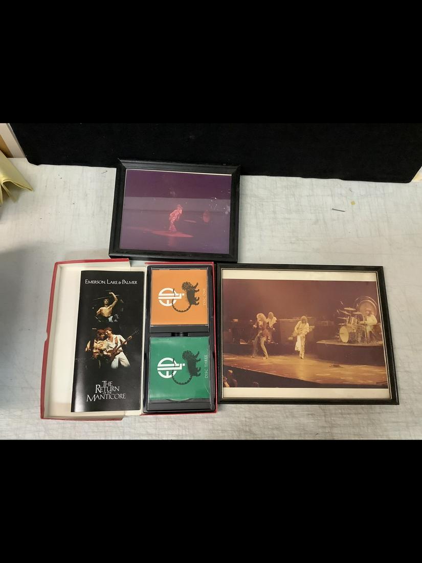 Emerson Lake and Palmer CD Set and Led Zepplin Concert Framed Photos (1 of 1)