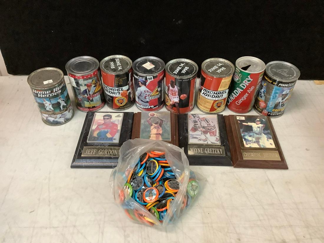 Large Lot of MLB 1984 Fun Foods Baseball Pins, Card Cans, Plaques, and more (1 of 1)