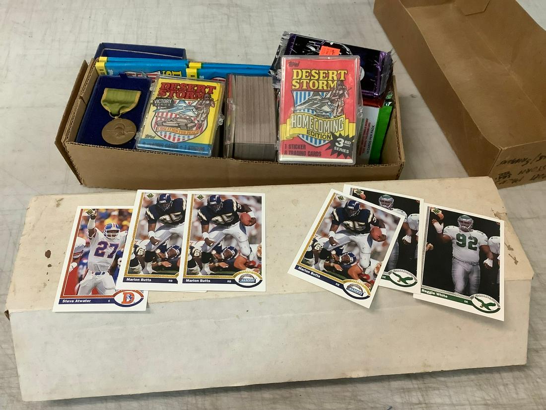 Lot of various cards (football and Desert Storm) and more (1 of 1)