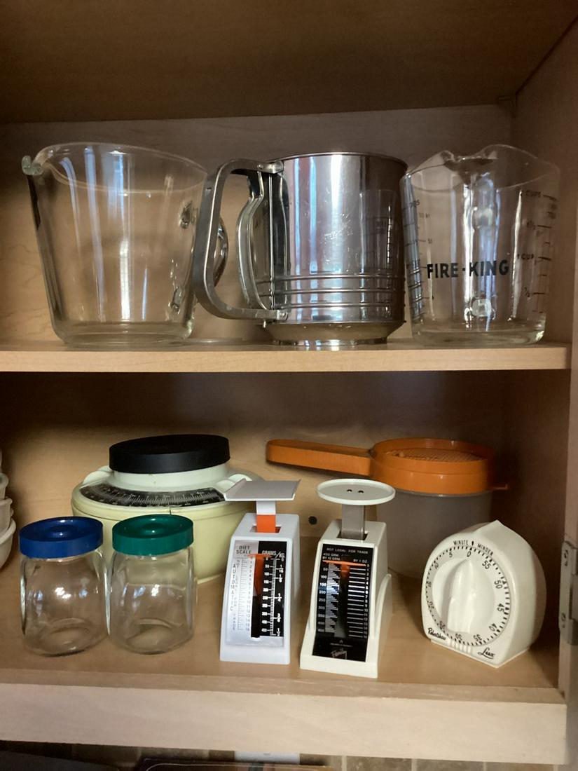 Vintage Measuring Cups, Sifter, Kitchen timer & Scale & More (1 of 1)