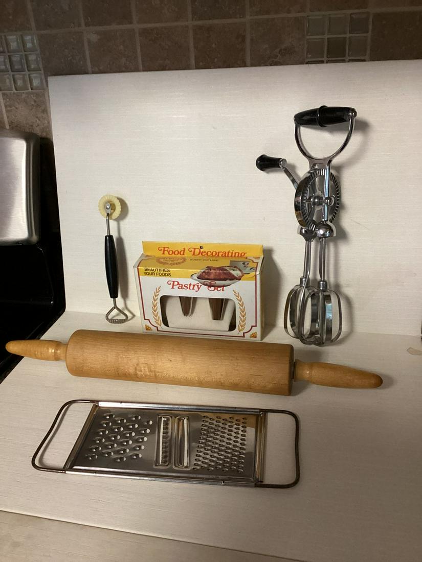 Wood Rolling Pin, Egg Beater, Grater and more (1 of 1)