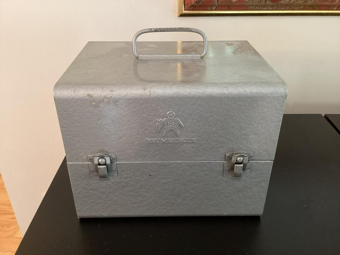 Vintage Brumberger Metal Film Box: Vintage Brumberger Metal Film Box