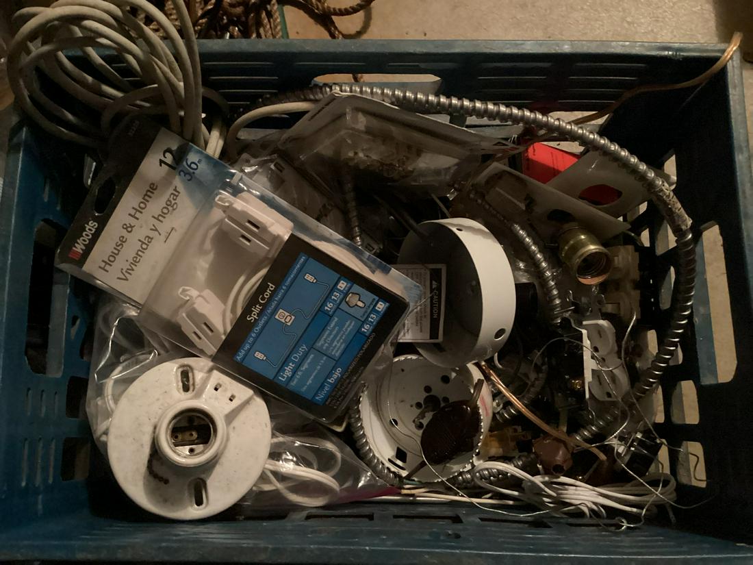 Crate full of Electrical Supplies (1 of 1)