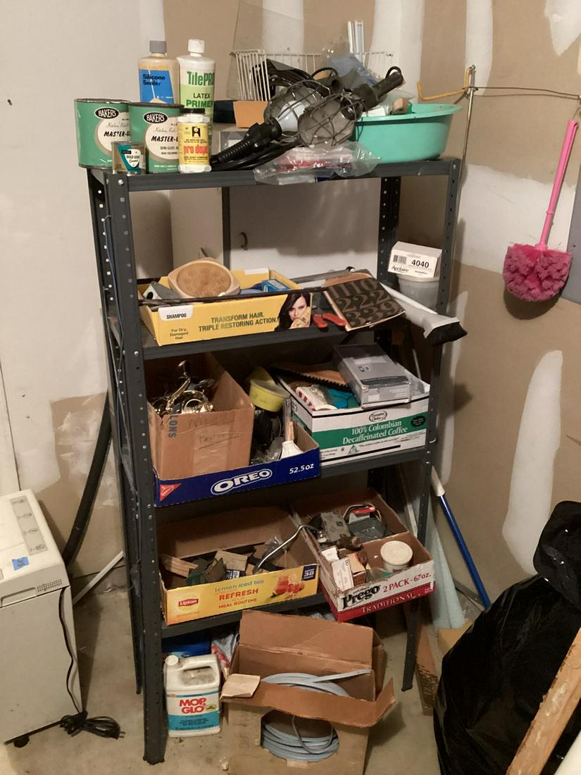 Contents of Shelving unit - box of wire, drop lights and more (1 of 1)