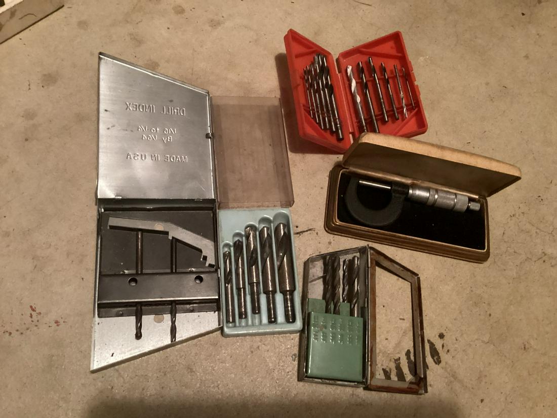 WM Welch Caliper in the Case and drill bits (1 of 1)