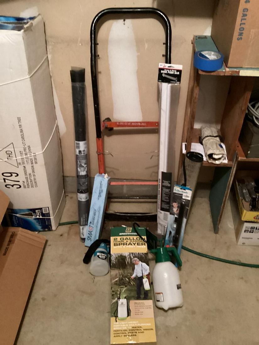 4 in one move it all handtruck, 2 gallon sprayer and more  (handtruck needs one small wheel in (1 of 1)