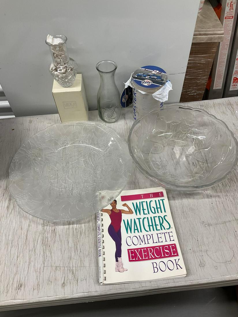 Large lot of nascar coasters, various crystal and other glassware largest 14 inch across: Large lot of nascar coasters, various crystal and other glassware largest 14 inch across