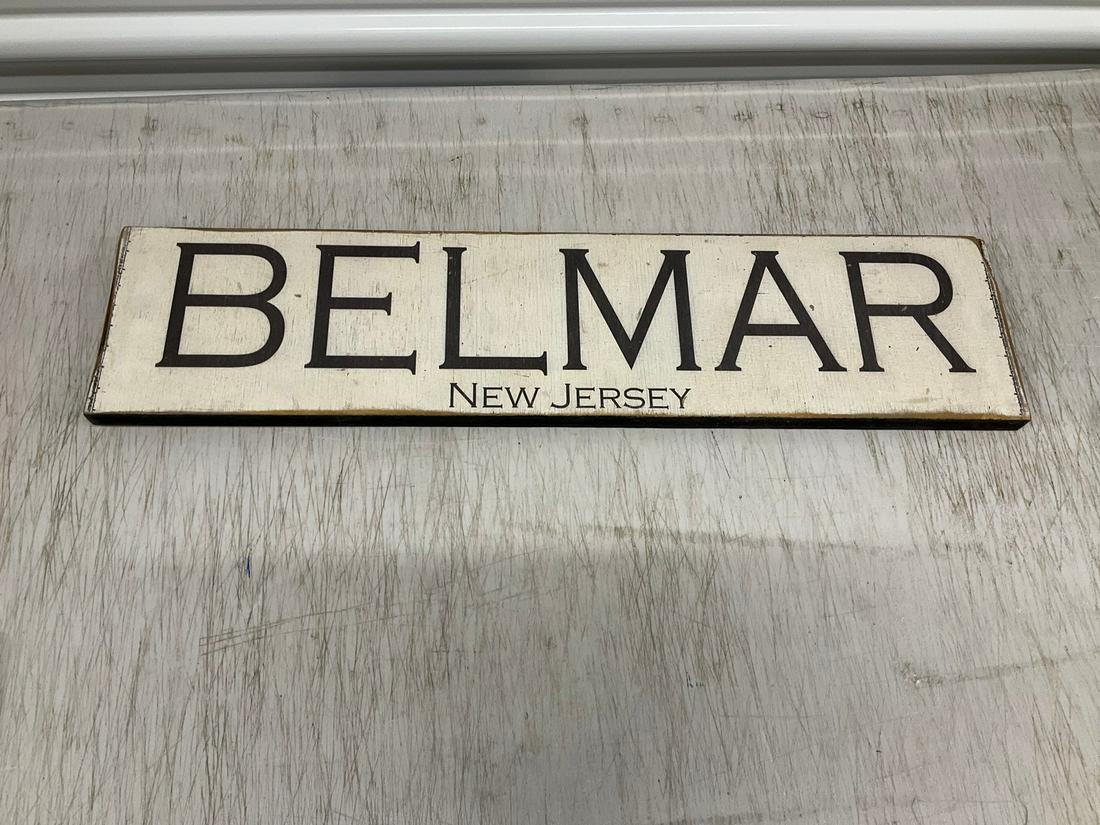 Belmar New Jersey Wooden Sign (1 of 1)