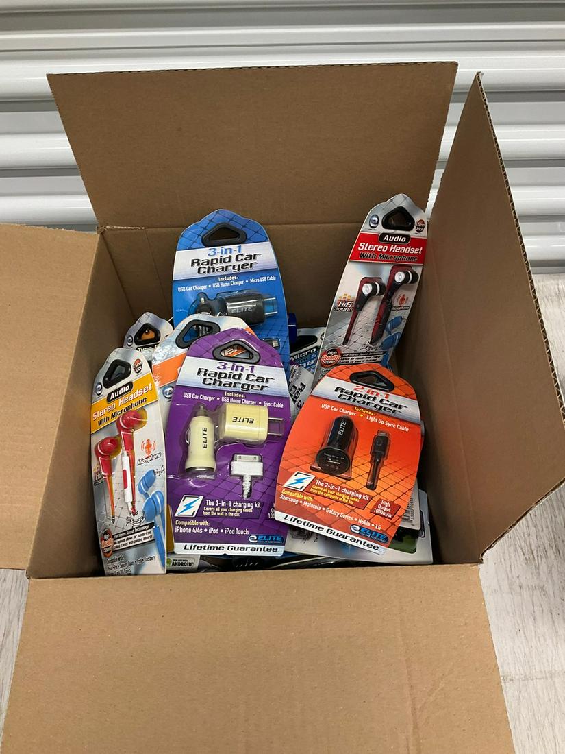 Lot of 3 in 1 rapid car chargers, wireless chargers, headphones and more (1 of 1)