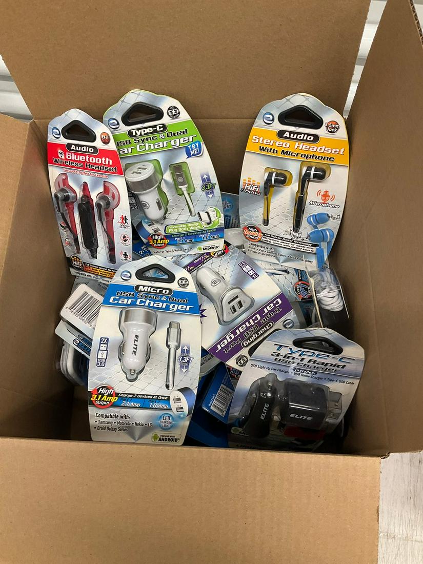Lot of various chargers, bluetooth headset, and more (1 of 1)