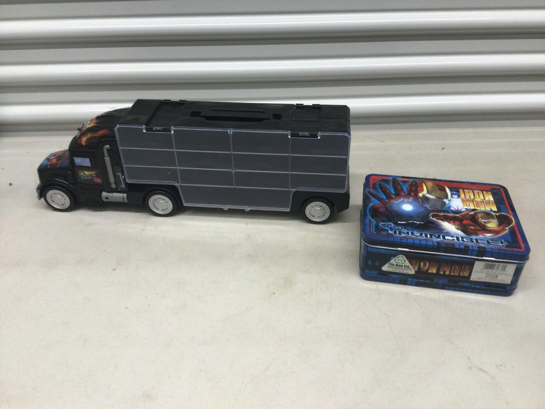 Hot Wheels cargo truck, Iron Man 2 lunch box (1 of 1)