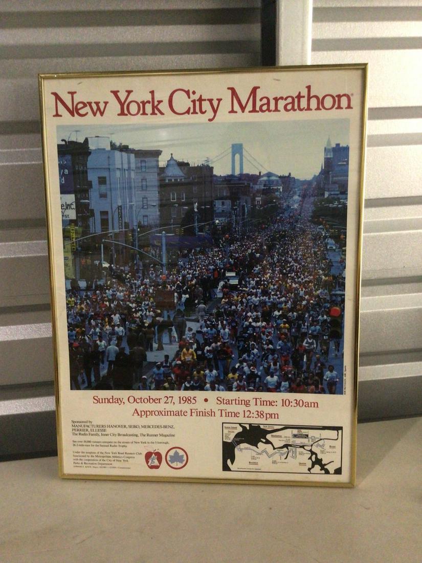 Framed NYC Marathon Oct. 27, 1985 (1 of 1)