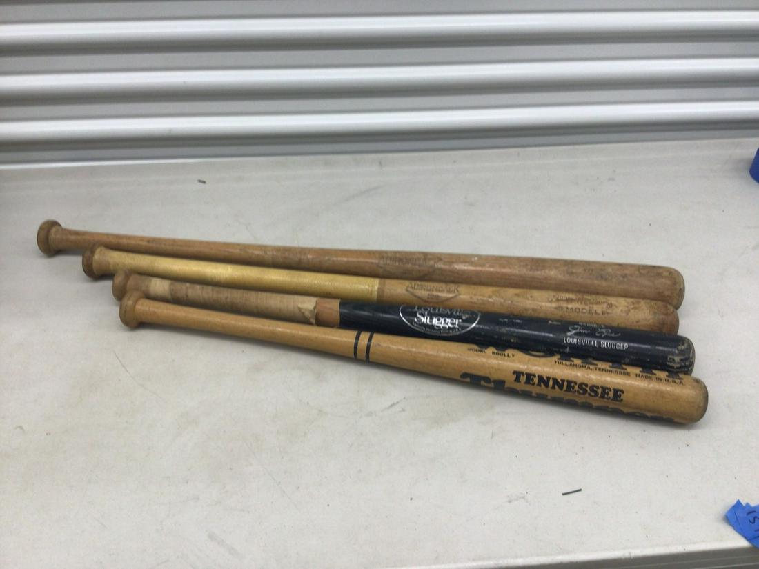 Lot of Bats, TN Thumper, Adirondack, Louisville Slugger, sizes vary: Longest: 34 Inches