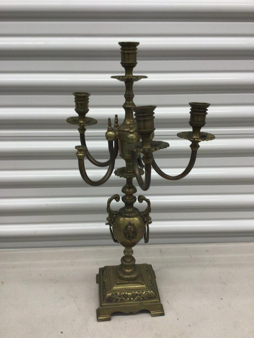 Brass Light fixture (2 intact bulb fixture out of 4): Brass Light fixture (2 intact bulb fixture out of 4)