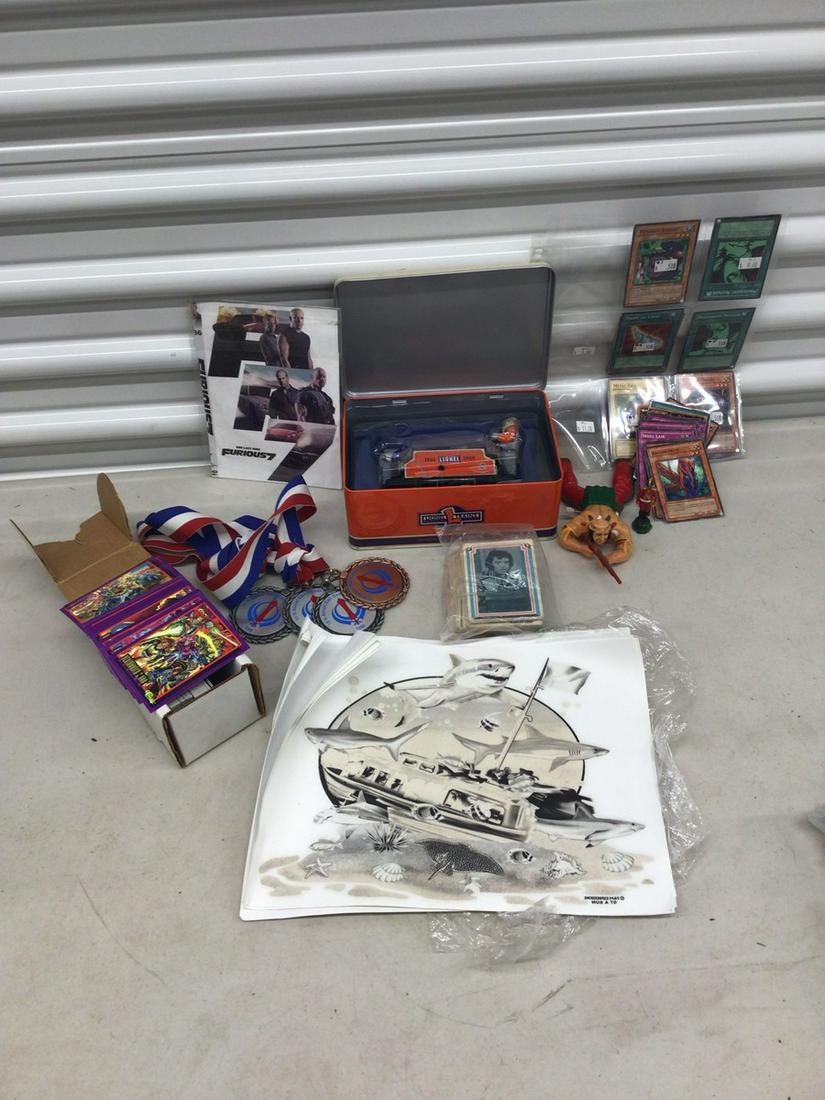 Lionel train figurine, SIKH game medals, deathwatch card set, Yu-Gi-Uh Cards, and more (1 of 1)