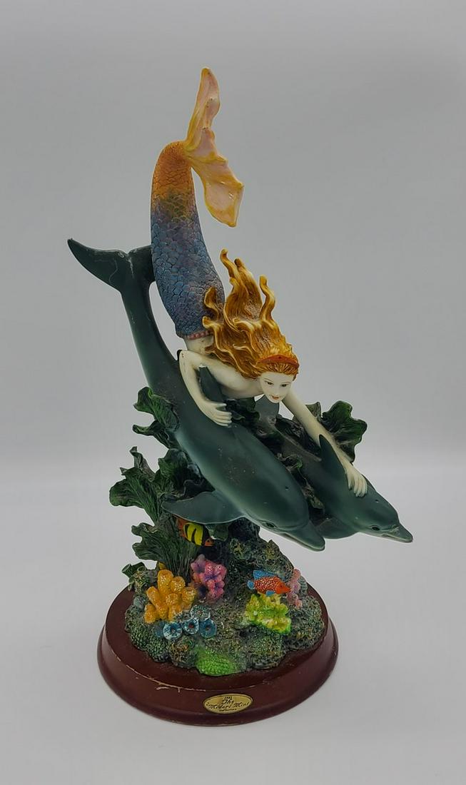 1993 The Midori Mint Mermaid and Dolphin  13" (1 of 1)
