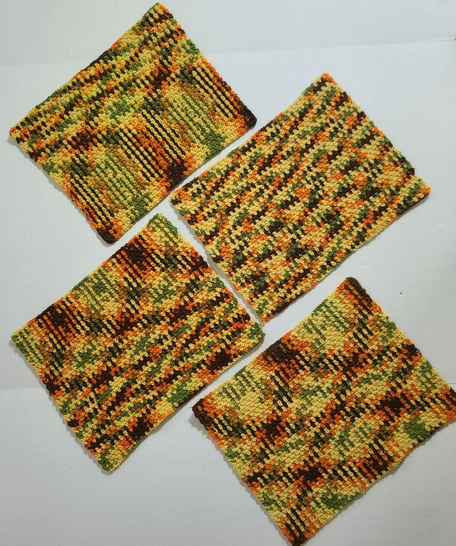 4 Vintage 60s 70s Handmade Placemats (1 of 1)