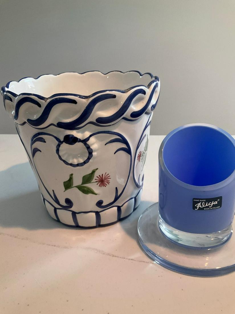 RCCL Portugese Hand Painted and Numbered Planter and Decorative Candle Holder (1 of 1)