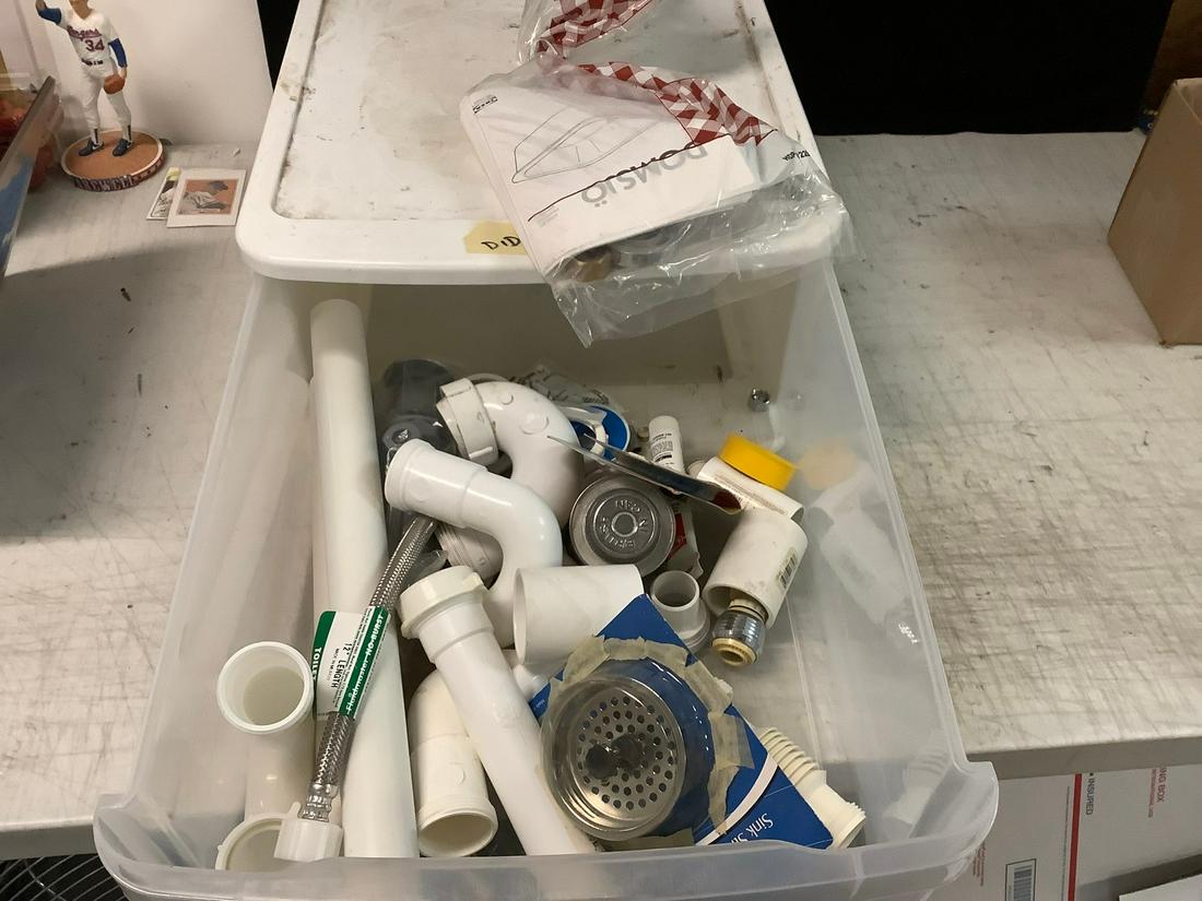 Large lot of PVC pipes, drains, and more (1 of 1)