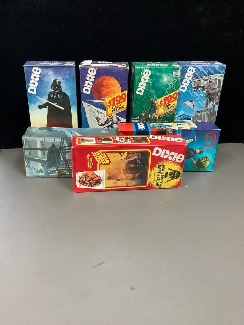 1980s Star Wars themed Dixie cups and Puffs tissues (1 of 1)