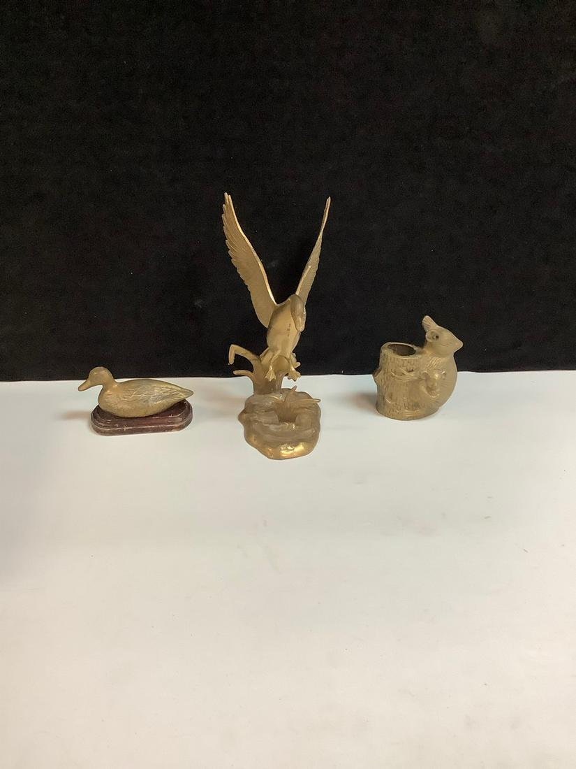 Three bronze animal statues tallest 10" (1 of 1)