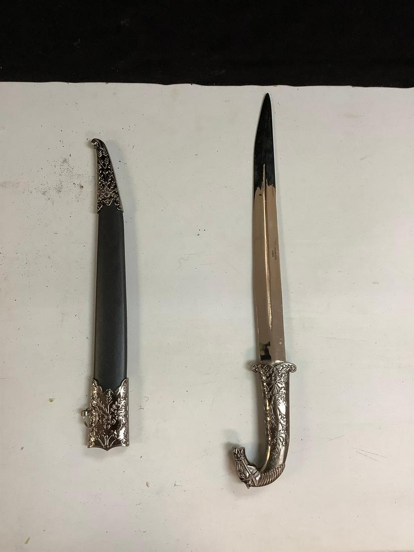 Double edged stainless sword with horse handle 18" (1 of 1)