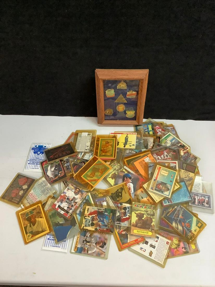 Large lot of cards in sleeves including Meanie Babies, Marvel Masterpieces, sports and Dodgers 1993 (1 of 1)