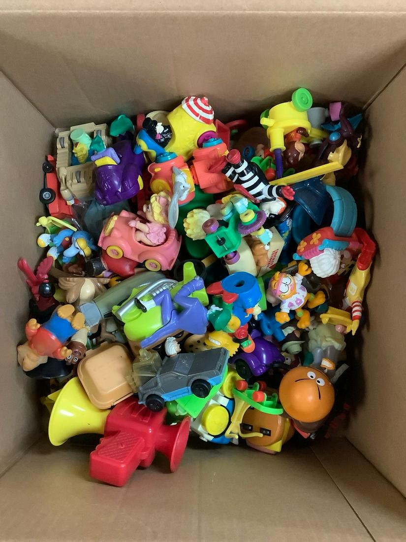 Box full of toys including Garfield and Ms Piggy (1 of 1)