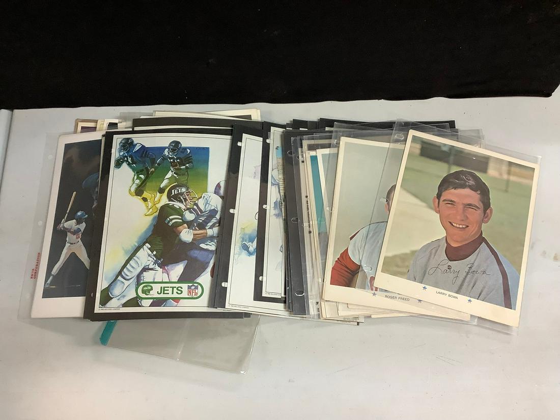 Large lot of sports posters including 1971 MLB and NFL (1 of 1)