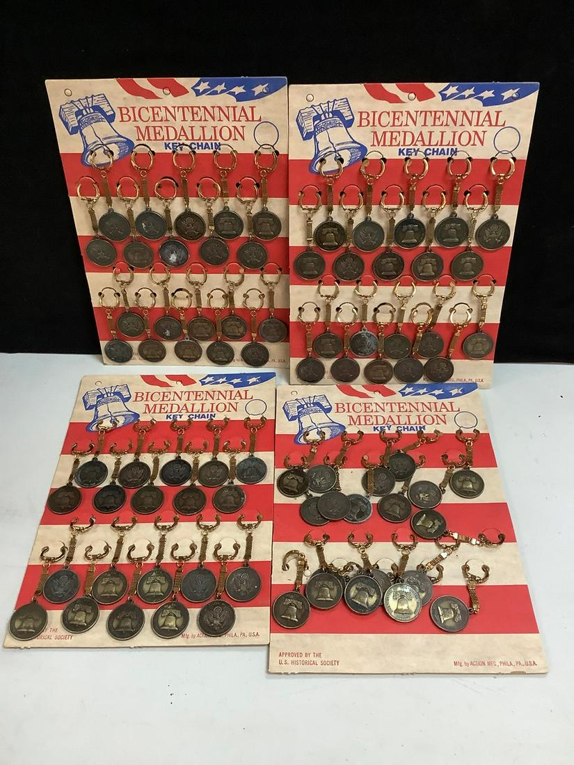 Bicentennial Medallion keychains: Bicentennial Medallion keychains